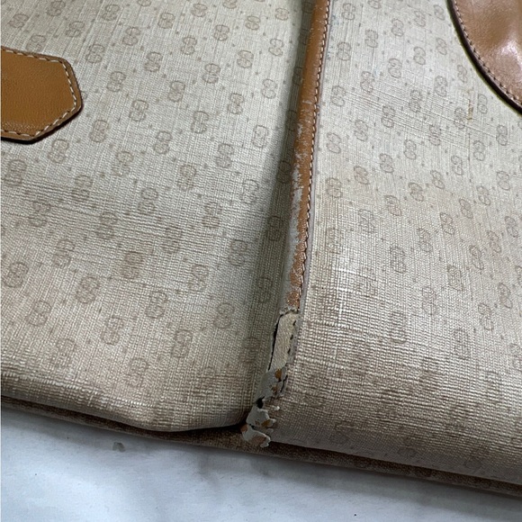 Gucci Beige GG Monogram Large Tote With Front Pocket Beige Logo Bag A501023 - Picture 8 of 13